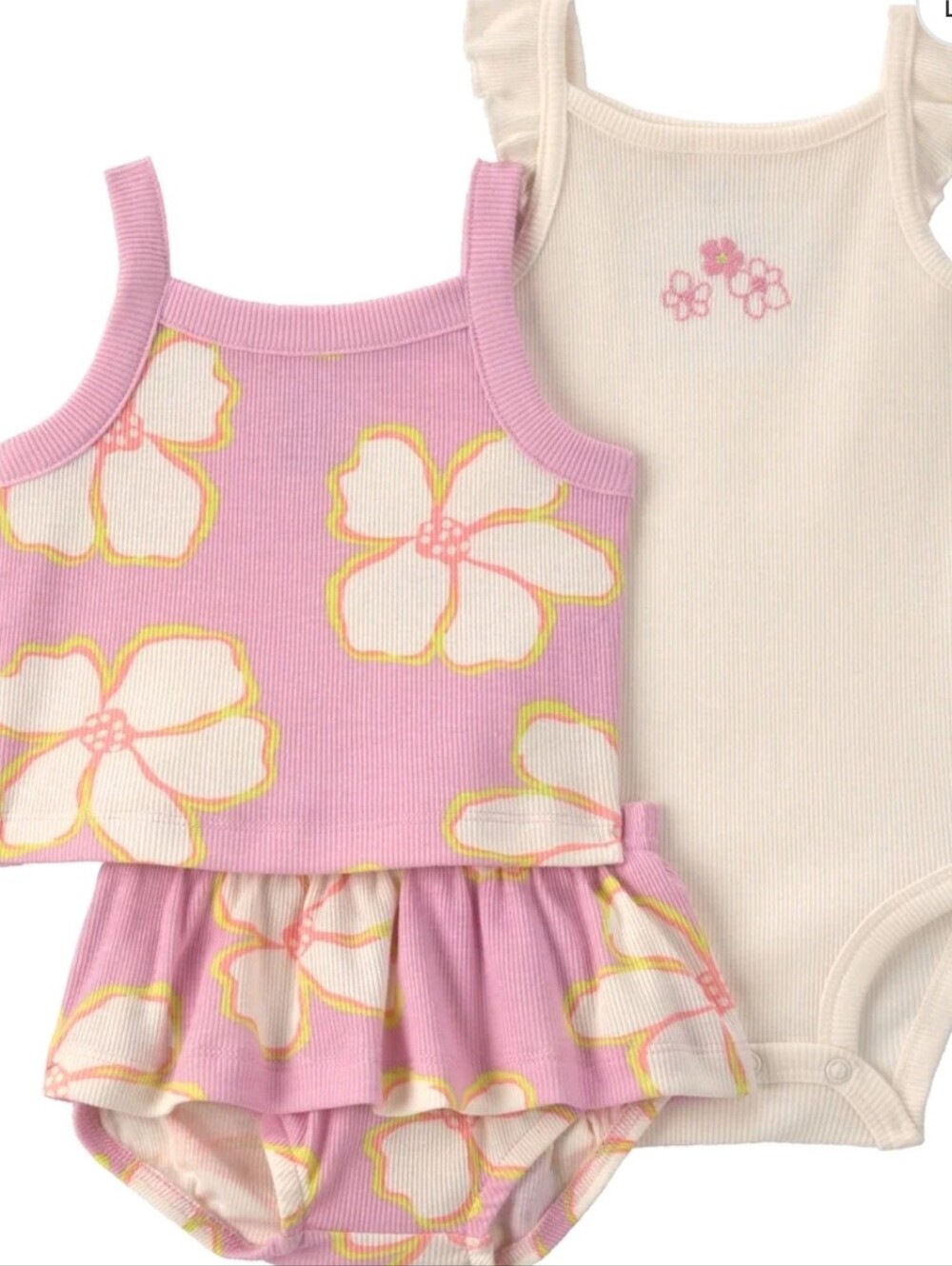 Carter's Child of Mine Baby Girl Outfit Set, 3-Piece,